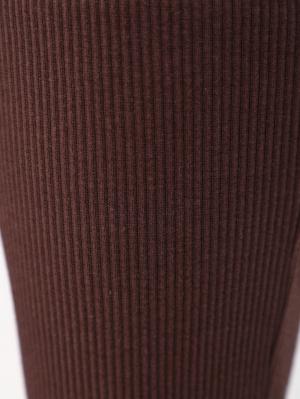 マタニティ パンツ|ain（アイン）リブフレアレギンスパンツ　マタニティ・産後対応【出産後も長く使える】