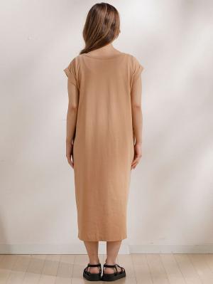 マタニティ ワンピース|コットン100%長さが選べるノースリーブワンピース マタニティ・授乳服【出産後も長く使える】
