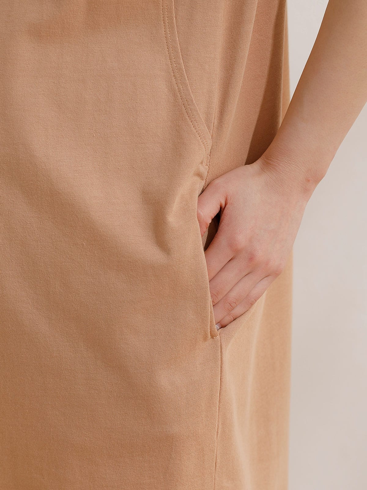 マタニティ ワンピース|コットン100%長さが選べるノースリーブワンピース マタニティ・授乳服【出産後も長く使える】