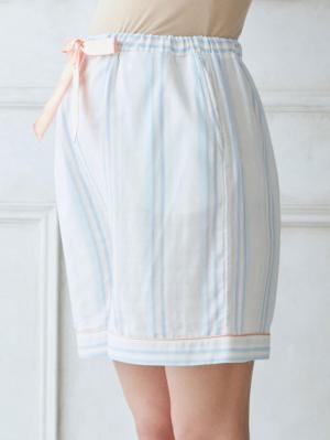 マタニティ パジャマ・ルームウェア|【マタニティ・授乳パジャマ】Wガーゼマルチストライプ半袖パジャマ＆産後も使えるショートパンツセット