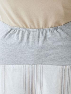 マタニティ パジャマ・ルームウェア|【マタニティ・授乳パジャマ】Wガーゼマルチストライプパイピング長袖シャツパジャマ＆産後も使えるパンツセット