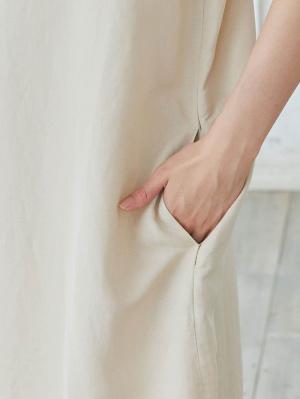 マタニティ ワンピース|テンセル麻ワイドシルエットワンピース　マタニティ・授乳服【出産後も長く使える】