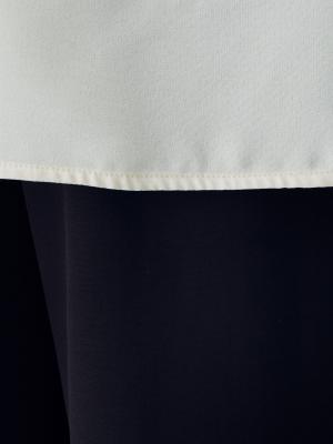 マタニティ ワンピース|【セットアップ】ストレッチジョーゼットフレンチスリーブトップス&ワイドパンツ　マタニティ・授乳服【出産後も長く使える】