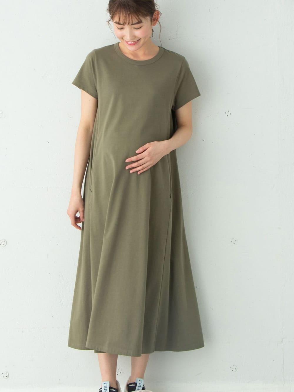 マタニティ ワンピース コットン100 Aライン半袖ワンピース レギュラー丈 マタニティ 授乳服 マタニティウェア 授乳服通販 エンジェリーベ 公式 マタニティ ワンピース コットン100 Aライン半袖ワンピース レギュラー丈 マタニティ 授乳服 マタニティウェア 授乳服通販 エンジェリーベ 公式