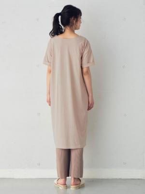 マタニティ ワンピース|【制菌・防臭加工】前後2WAY天竺カットソーVネックワンピース　マタニティ・授乳服【出産後も長く使える】