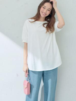 マタニティ トップス|【制菌・防臭加工】前後2WAY天竺カットソーヘンリーネックＴシャツ　マタニティ・授乳服【出産後も長く使える】