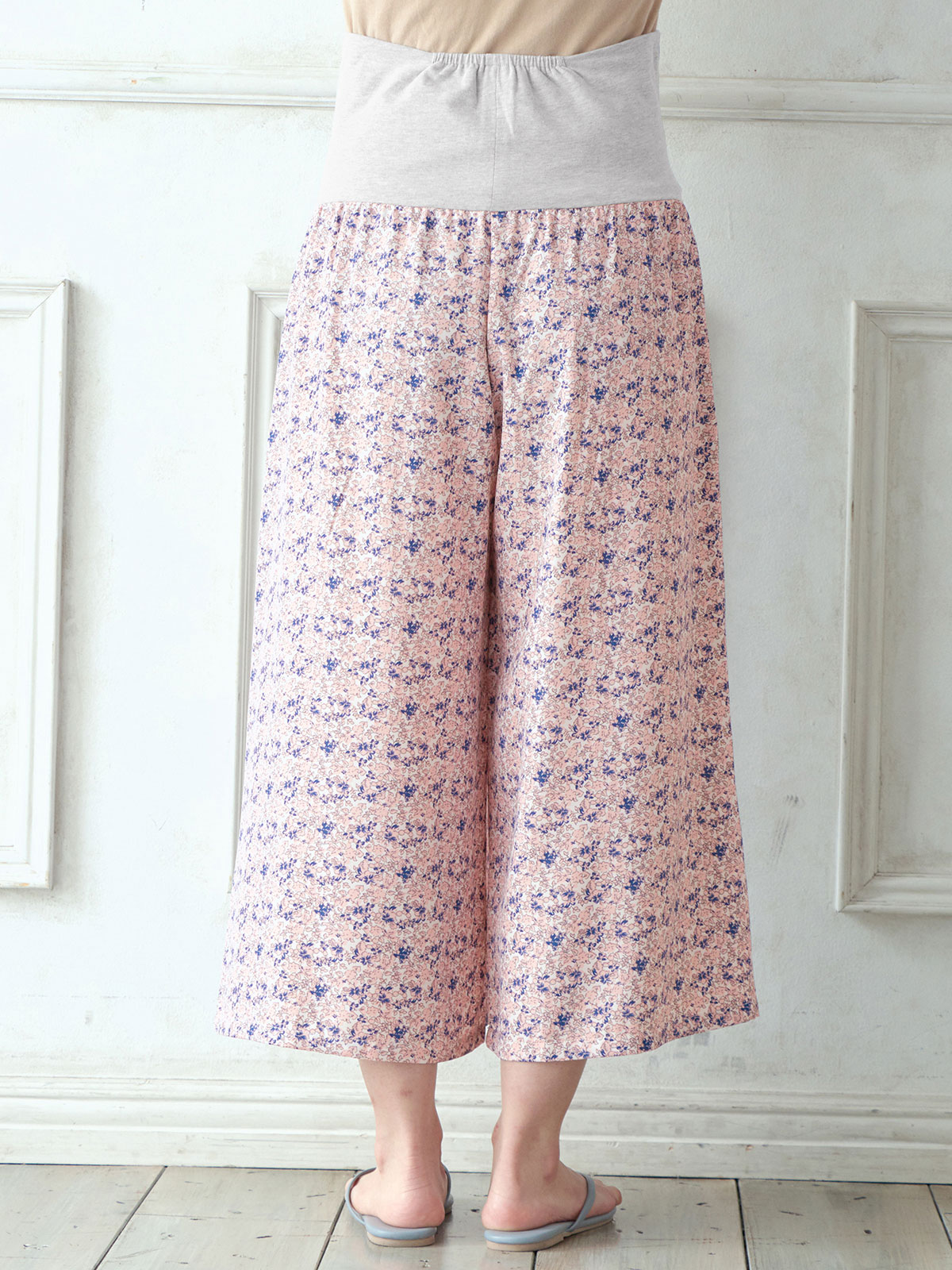 マタニティ パジャマ・ルームウェア|【マタニティ・産後対応】らくちんガウチョプリントパンツ