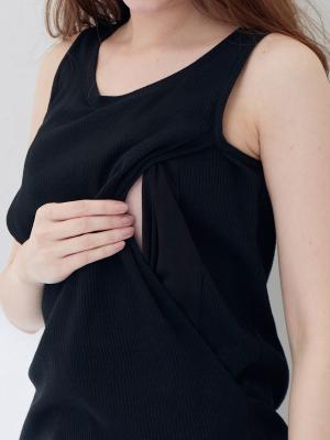 マタニティ トップス|【親子コーデ可】リブテレコベーシックタンクトップ マタニティ・授乳服【出産後も長く使える】