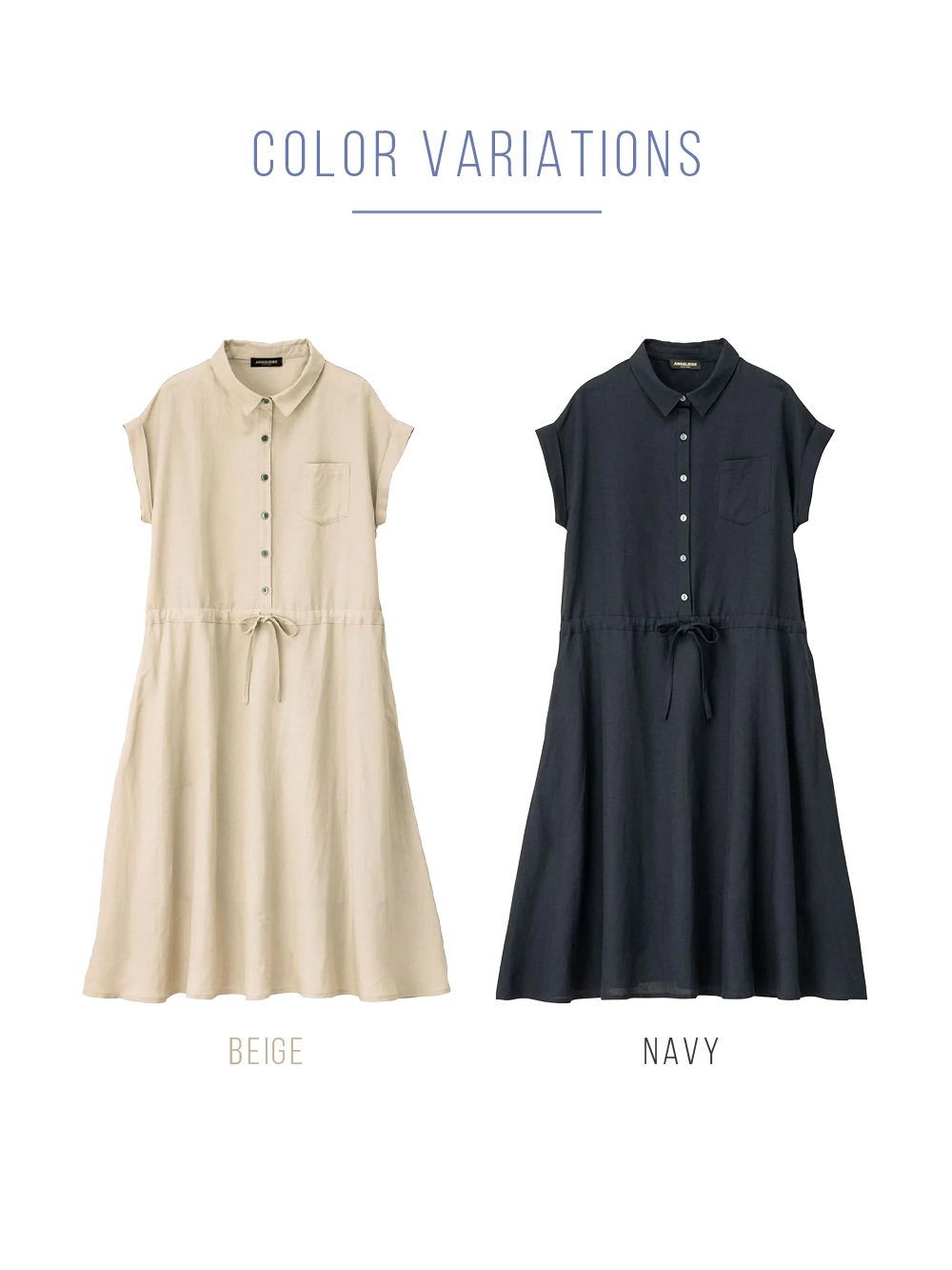 【使ってない】マタニティ　オフィス　通勤服|テンセル麻前開きシャツワンピース　マタニティ・授乳服【出産後も長く使える】