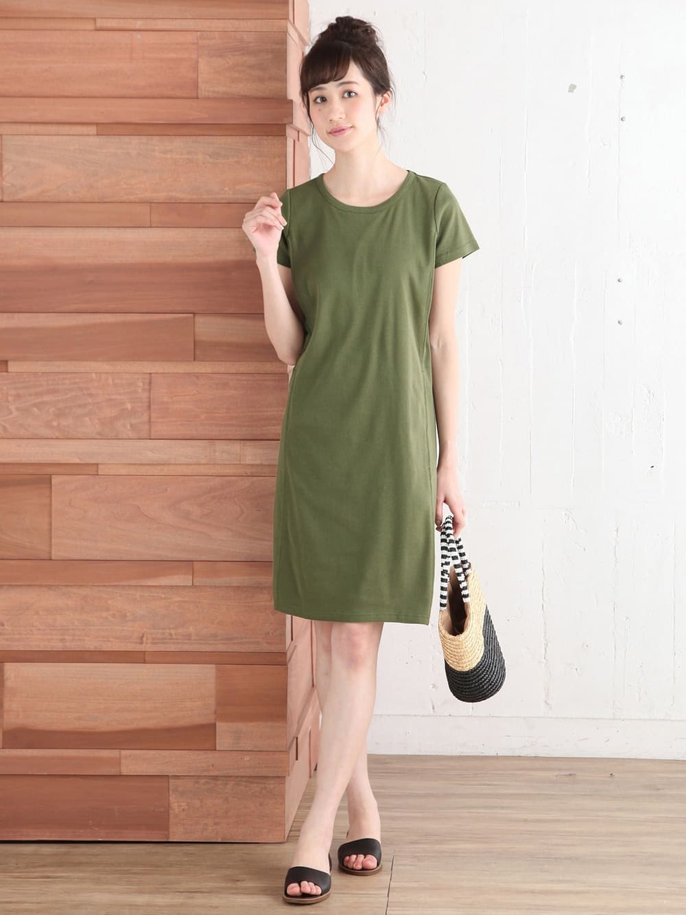 産後授乳服 フライス半袖ボックスワンピース マタニティウェア 授乳服通販 エンジェリーベ 公式 産後授乳服 フライス半袖ボックスワンピース マタニティウェア 授乳服通販 エンジェリーベ 公式