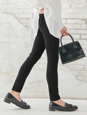 マタニティ パンツ|【産後用】ママと開発した産後サポートVパンツハイストレッチスキニー|ブラック