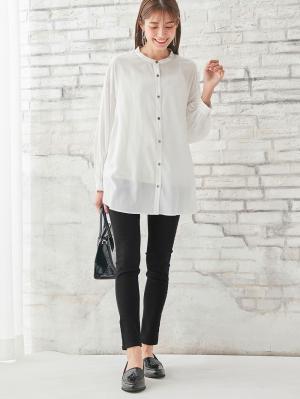 マタニティ パンツ|【産後用】ママと開発した産後サポートVパンツハイストレッチスキニー|ブラック