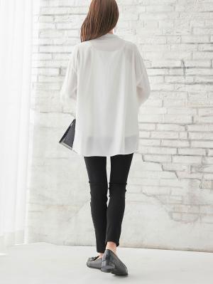 マタニティ パンツ|【産後用】ママと開発した産後サポートVパンツハイストレッチスキニー|ブラック