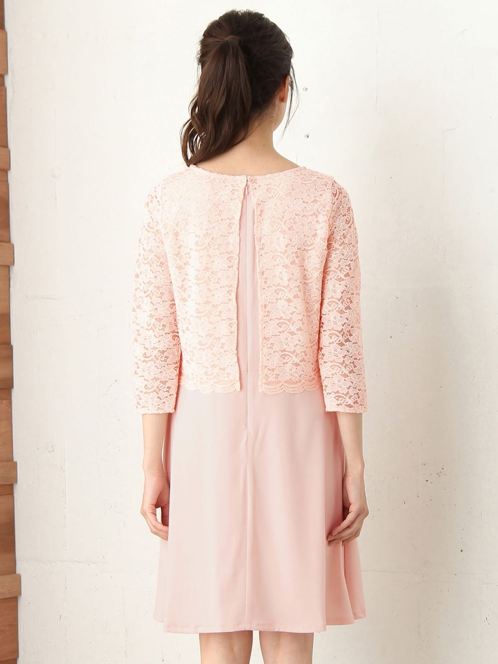 マタニティ ワンピース|スカラップレースワンピース 産後・授乳服