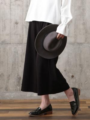 マタニティ パンツ|【産後用】ママと開発した産後サポートVパンツタックワイド|ブラック