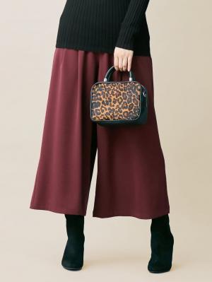 マタニティ パンツ|【産後用】ママと開発した産後サポートVパンツタックワイド|ボルドー