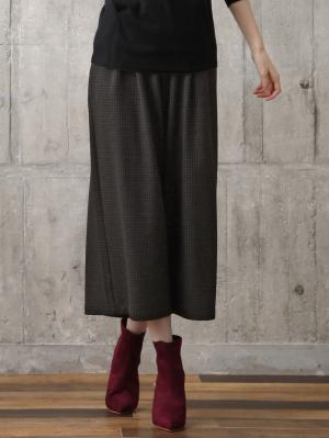 マタニティ パンツ|【産後用】ママと開発した産後サポートVパンツタックワイド|ウィンドウペンチェック