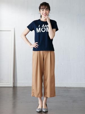 マタニティ パンツ|【産後専用】ママと開発した産後サポートVパンツタックストレート|キャメル