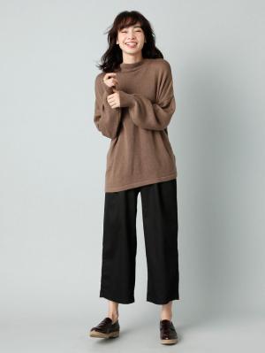 マタニティ パンツ|【産後専用】ママと開発した産後サポートVパンツタックストレート|ブラック