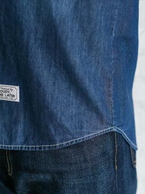 ベビートップス|CLOUDY FINE LATER（クラウディファインレター）デニムスタンドカラーシャツforPAPA