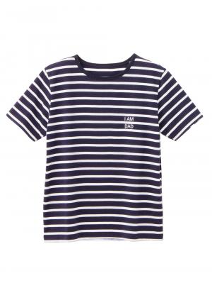 マタニティ トップス|【パパ・ママ・ベビー3点セット】Tシャツセット|ネイビー×オフ