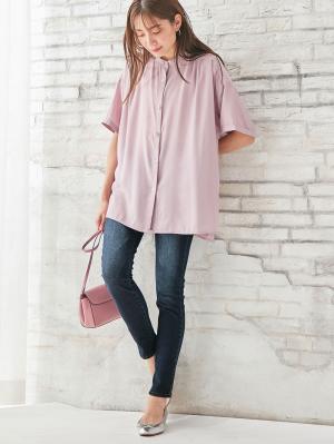 マタニティ パンツ|【産後用】ママと開発した産後サポートVパンツハイストレッチスキニー|ネイビー