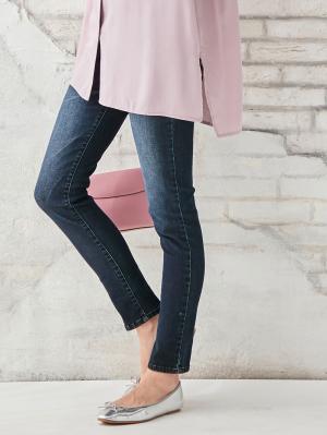 マタニティ パンツ|【産後用】ママと開発した産後サポートVパンツハイストレッチスキニー|ネイビー