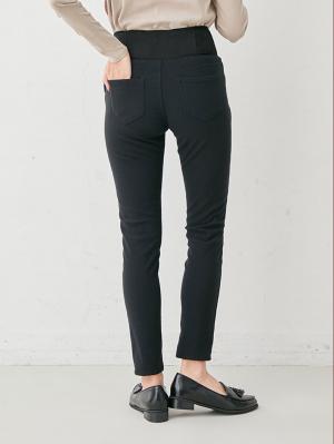 マタニティ パンツ|【産後用】【あったか】ママと開発した産後サポートV裏フェルトタッチ起毛スキニーパンツ