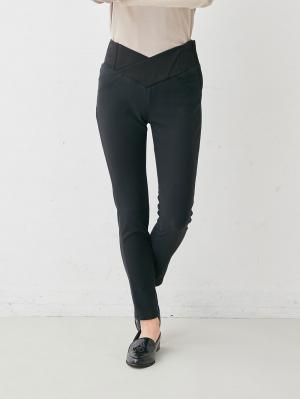 マタニティ パンツ|【産後用】【あったか】ママと開発した産後サポートV裏フェルトタッチ起毛スキニーパンツ