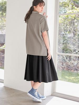 マタニティ スカート|【産後用】ママと開発した骨盤サポートツイルストレッチスカート|ネイビー