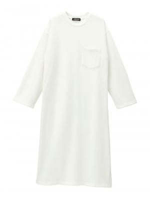 【あったか】裏起毛シンプルワンピース　産後・授乳服30181