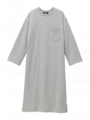 【あったか】裏起毛シンプルワンピース　産後・授乳服 30181