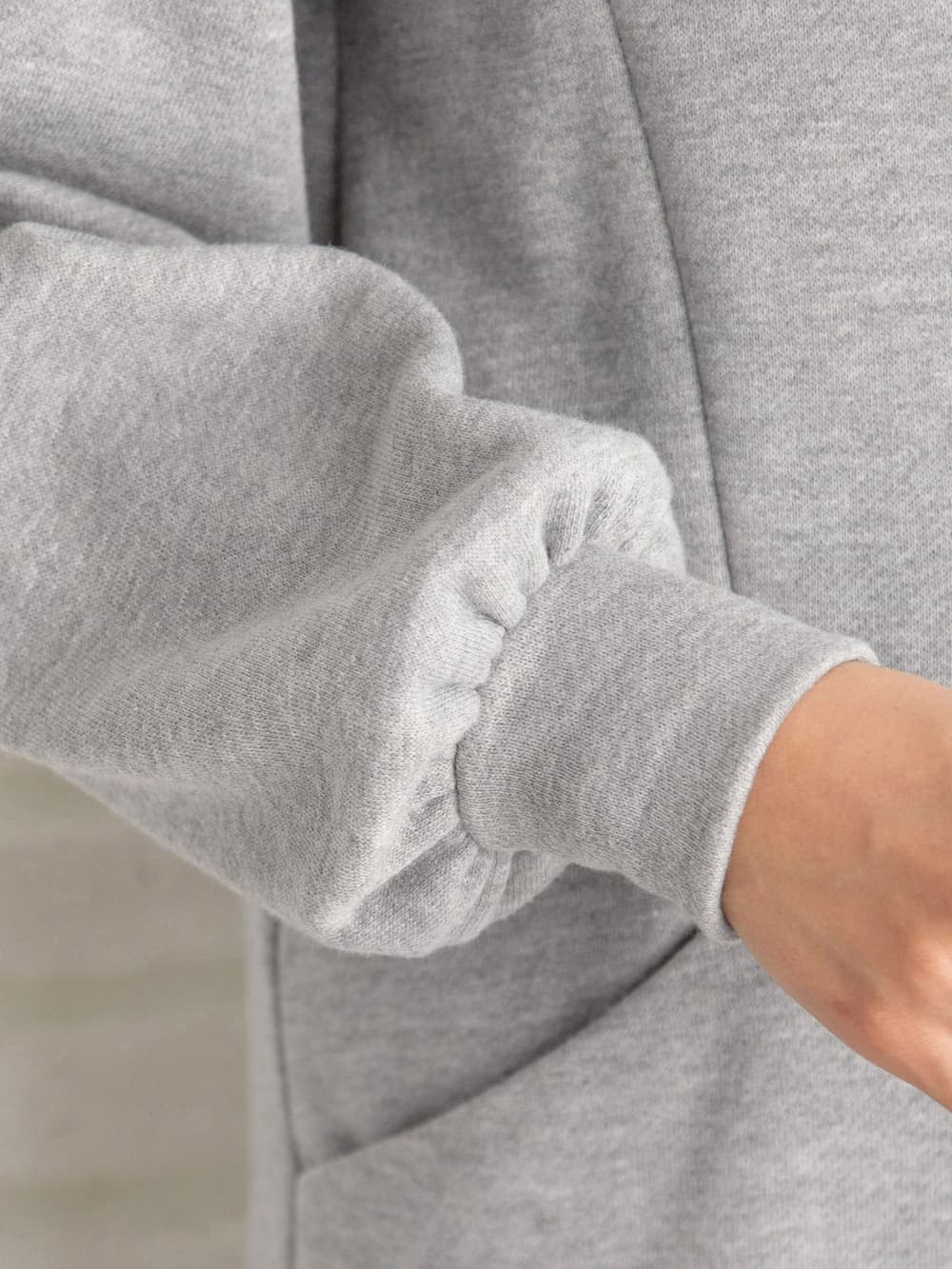 授乳ワンピース|【あったか】裏起毛ボリューム袖ワンピース　産後・授乳服