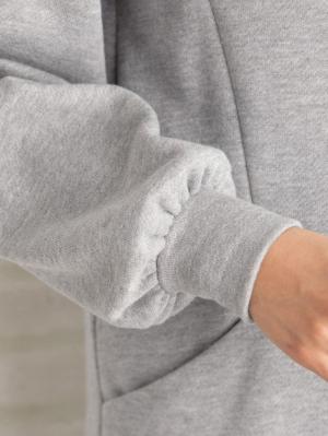 授乳ワンピース|【あったか】裏起毛ボリューム袖ワンピース　産後・授乳服