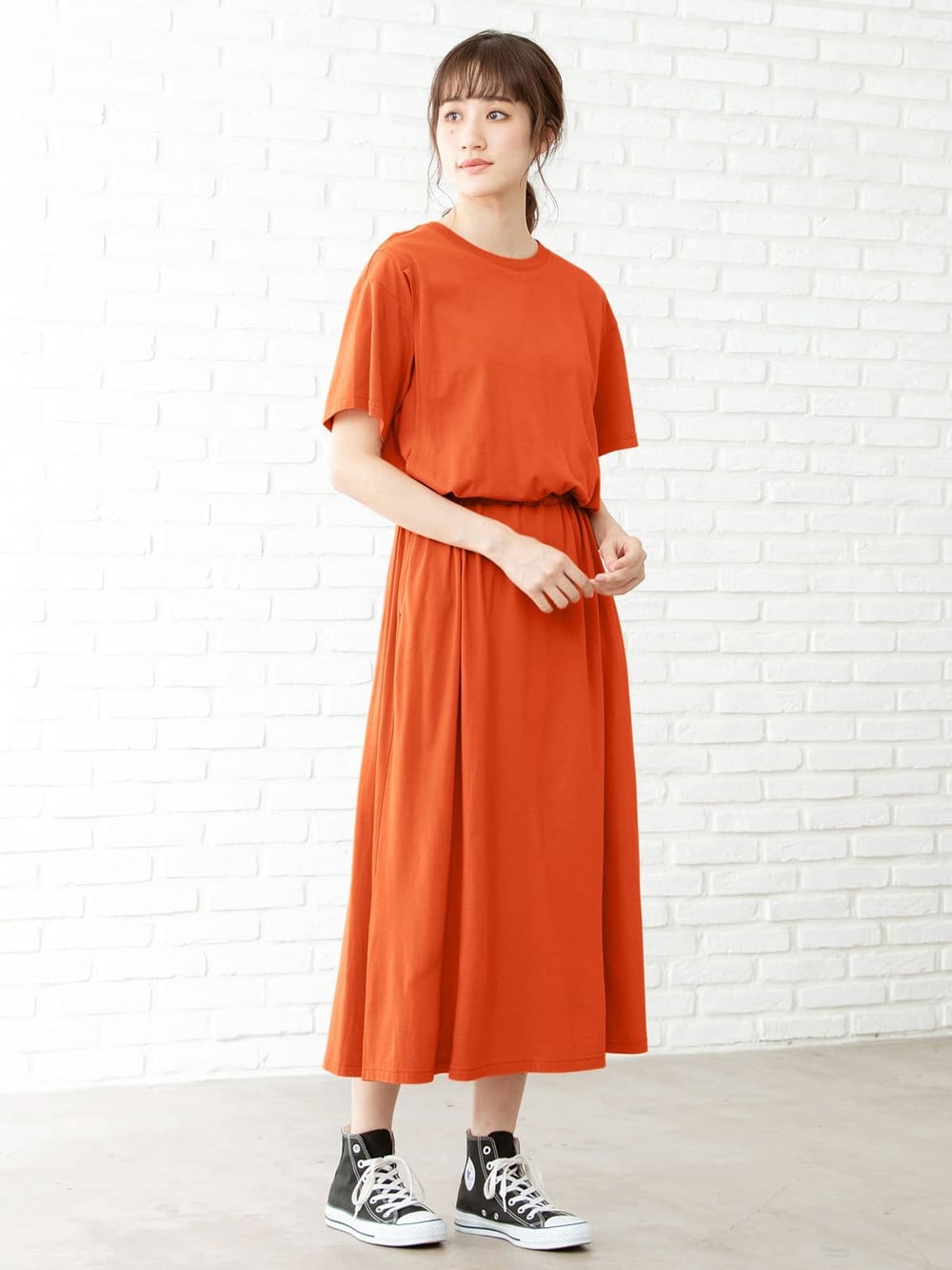 マタニティ ワンピース 産後授乳服 半袖ロングワンピース マタニティウェア 授乳服通販 エンジェリーベ 公式