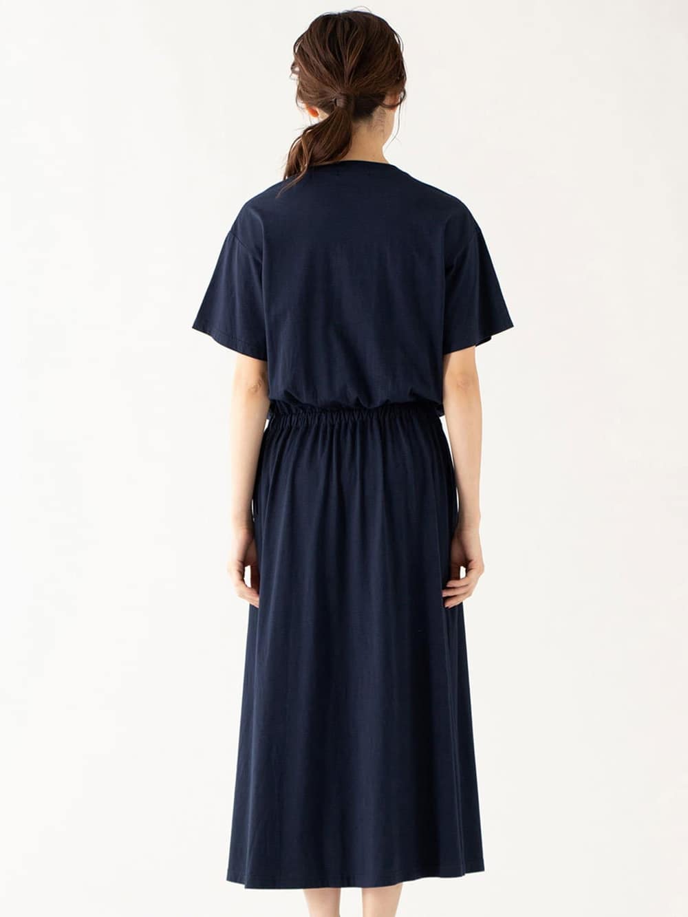 授乳ワンピース|半袖ロングワンピース　産後・授乳服