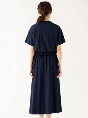 授乳ワンピース|半袖ロングワンピース　産後・授乳服