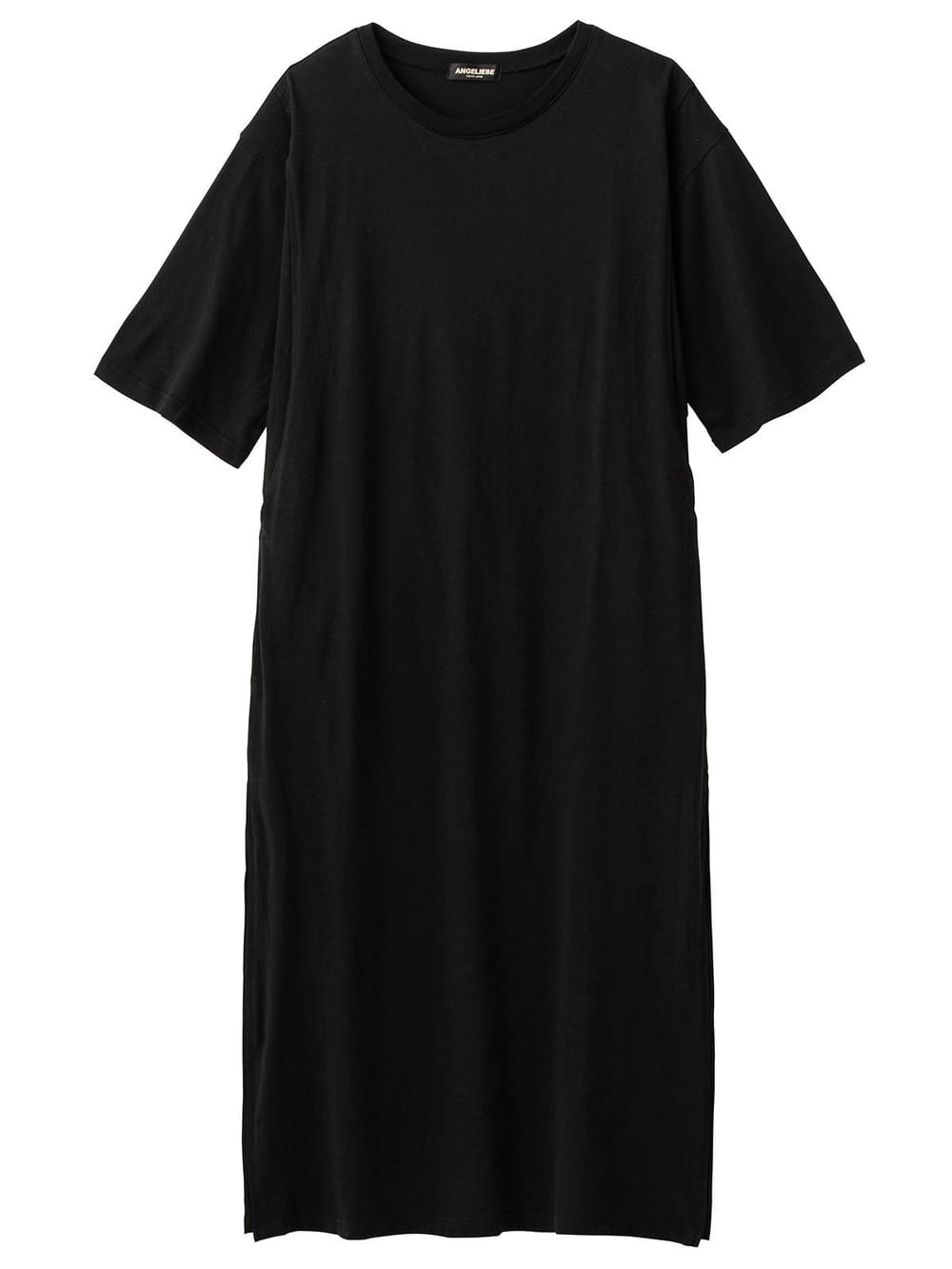 授乳トップス|サイドスリットチュニック　産後・授乳服【出産後も長く使える】|ブラック