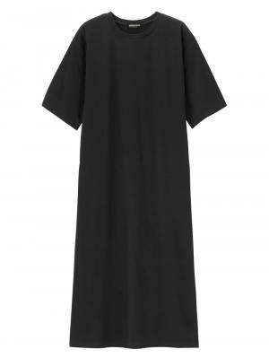 授乳トップス|サイドスリットチュニック　産後・授乳服【出産後も長く使える】|ブラックショートスリット