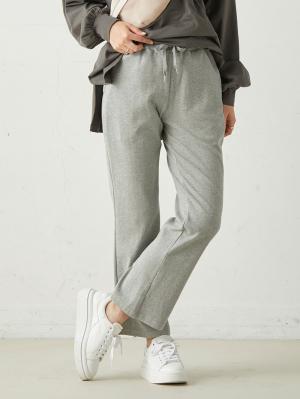 マタニティ パンツ|産後用 骨盤ベルト内蔵ストレートパンツ【出産後も長く使える】|グレー