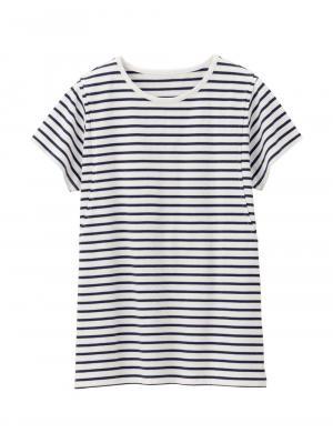 【産後ママにやさしい防汚加工】綿100％授乳半袖TEE 30204