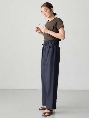 マタニティ トップス|【産後ママにやさしい防汚加工】綿100%授乳半袖TEE|ブラウン