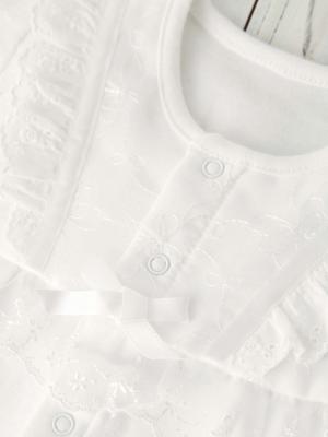 セレモニードレス|春 夏 秋 冬【日本製】新生児スムースドレス＆帽子セット|オフホワイト