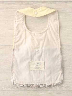 スタイ（よだれかけ）|【日本製】(atelier Nuu)GIRLSスタイ|クリームイエロー×ストライプ