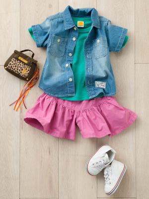 ベビー パンツ|【ベビー服】【日本製】RUGGED WORKS（ラゲッドワークス）カラーフレアーキュロット