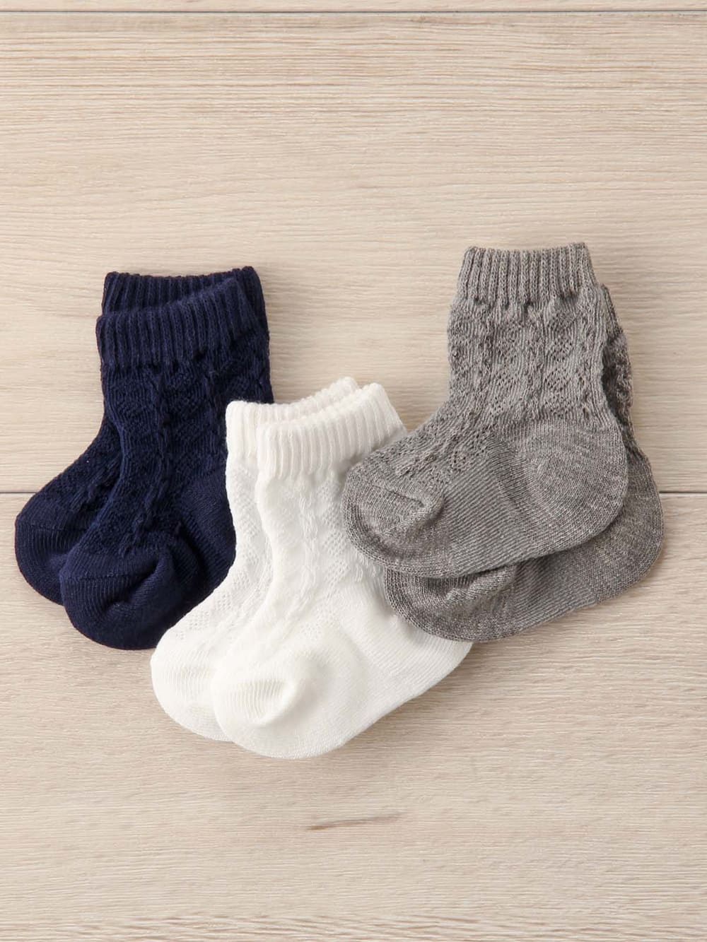 赤ちゃん 靴下 日本製 3足組ベビーソックス ベビー 新生児 服 ベビー用品通販 エンジェリーベ 公式