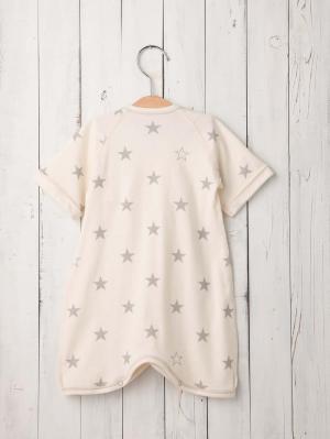 コンビ肌着・新生児/ベビー肌着|【日本製】ANGELIEBEオリジナル 無添加コットンコンビ肌着＆フードセット|グレー