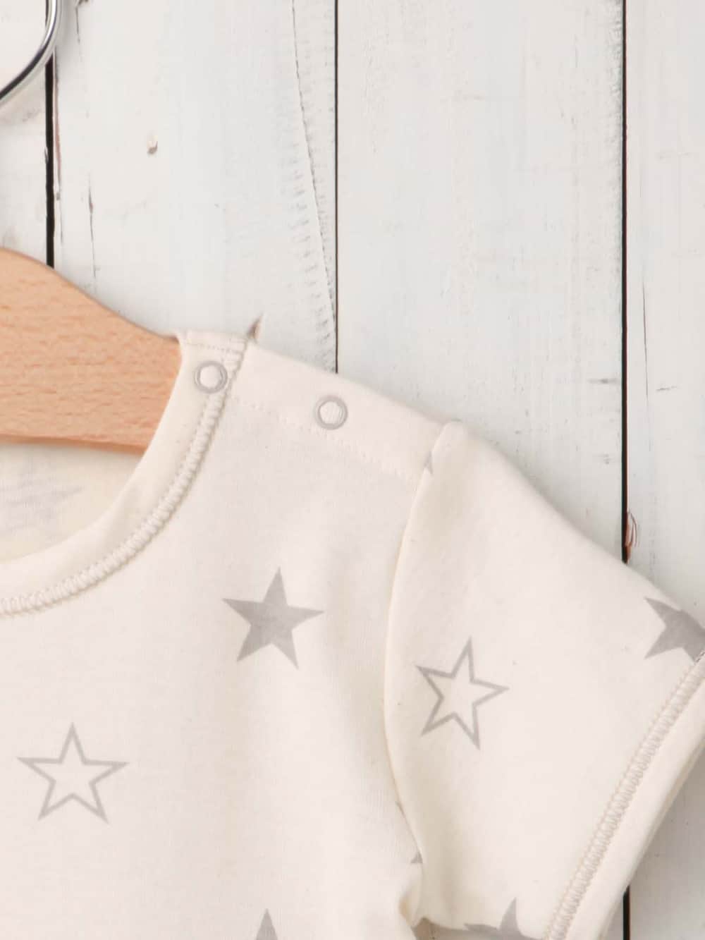 コンビ肌着・新生児/ベビー肌着|【日本製】ANGELIEBEオリジナル 無添加コットンロンパース　肌着|グレー