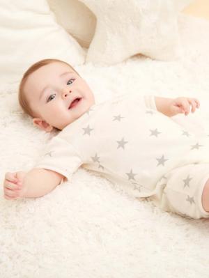 コンビ肌着・新生児/ベビー肌着|【日本製】ANGELIEBEオリジナル 無添加コットンロンパース　肌着|グレー