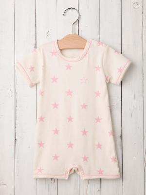 コンビ肌着・新生児/ベビー肌着|【日本製】ANGELIEBEオリジナル 無添加コットンロンパース　肌着|ピンク